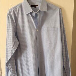Michael Kors Sky Blue Patterned Dress Shirt